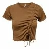 ONLY Bluse Halbarm ONLETTA S/S ROUCHING TOP JRS, Toffee -ONLY SHOP c9efaddf 5042 0990 9714 9310d859f76e 600x600