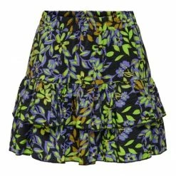 ONLY Rock ONLALORA LAYERED SKIRT PTM, Black/Town Flower