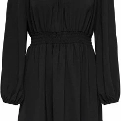 Only Minikleid »ONLMETTE LS LACE NECK DRESS WVN CS« Mit Volant