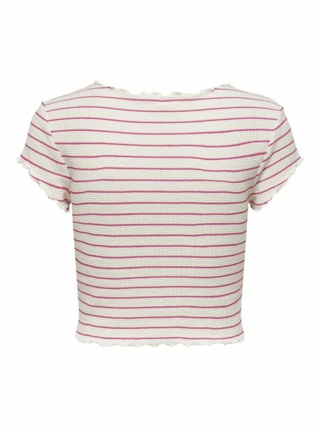 ONLY Bluse Halbarm ONLANITS S/S CROPPED TOP JRS, Very Berry/Cloud Dancer 5 ONLY Bluse Halbarm ONLANITS S/S CROPPED TOP JRS, Very Berry/Cloud Dancer – Bild 3