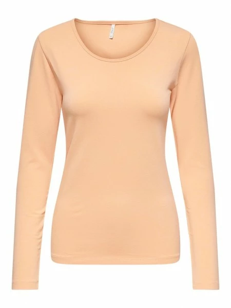 ONLY T-Shirt Langarm ONLLIVE LOVE LIFE L/S ONECK TOP NOO, Coral Sands 3 ONLY T-Shirt Langarm ONLLIVE LOVE LIFE L/S ONECK TOP NOO, Coral Sands