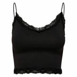 ONLY Top ONLVICKY LACE SEAMLESS CROPPED TOP, Cloud Dancer