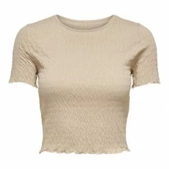 ONLY T-Shirt Halbarm ONLBROOKLYN S/S SMOCK TOP JRS NOOS, Humus