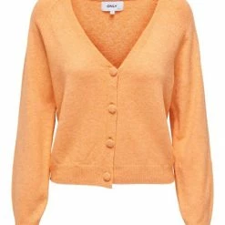 ONLY Strickjacke ONLRICA LIFE LS V-NECK CARDIGAN CC, Mock Orange/Melange