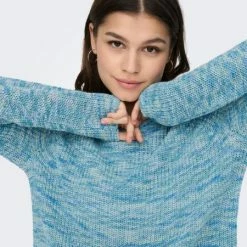 ONLY Pullover ONLNINA LS SHORT O-NECK CC KNT, Mist Green/Multi Twist -ONLY SHOP eac6a5a7 9a70 47a9 a514 ec3c40028966 600x600