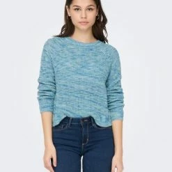 ONLY Pullover ONLNINA LS SHORT O-NECK CC KNT, Mist Green/Multi Twist -ONLY SHOP eac6a5a7 9a70 47a9 a514 ec3c9062f15c 600x600