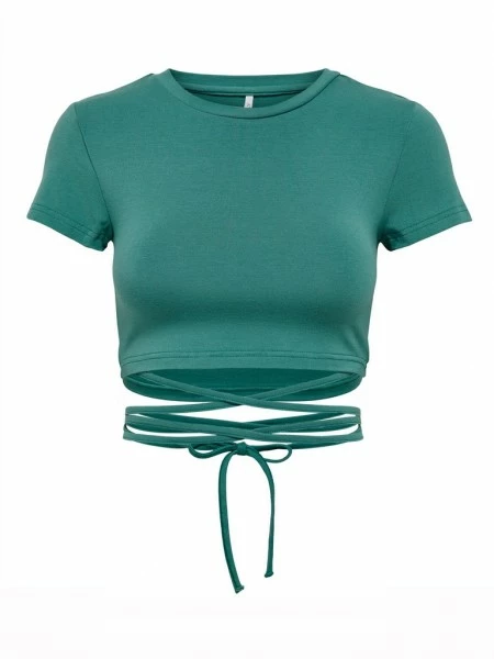 ONLY Bluse Halbarm ONLLOLA S/S STRING TOP JRS, Deep Jungle 3 ONLY Bluse Halbarm ONLLOLA S/S STRING TOP JRS, Deep Jungle